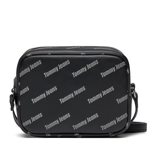 Torebka Tommy Jeans Tjw Must Camera Bag Aov Print AW0AW15645 Black Allover Print 0GJ ze sklepu eobuwie.pl w kategorii Listonoszki - zdjęcie 166844503