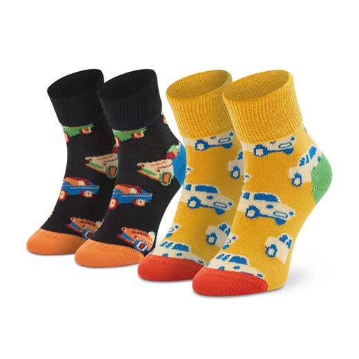 Zestaw 2 par wysokich skarpet dziecięcych Happy Socks KCAR19-9300 Kolorowy Happy Socks 6/12M eobuwie.pl