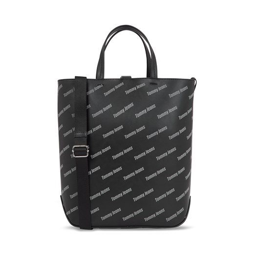 Torebka Tommy Jeans Tjw Must Tote Aov Print AW0AW15646 Black Allover Print 0GJ ze sklepu eobuwie.pl w kategorii Torby Shopper bag - zdjęcie 166846381