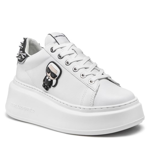Sneakersy KARL LAGERFELD KL63529 White Lthr w/Black Karl Lagerfeld 38 promocja eobuwie.pl