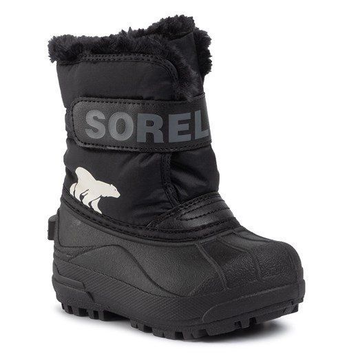 Śniegowce Sorel Childrens Snow Commander NC1960 Black/Charcoal 010 Sorel 30 eobuwie.pl