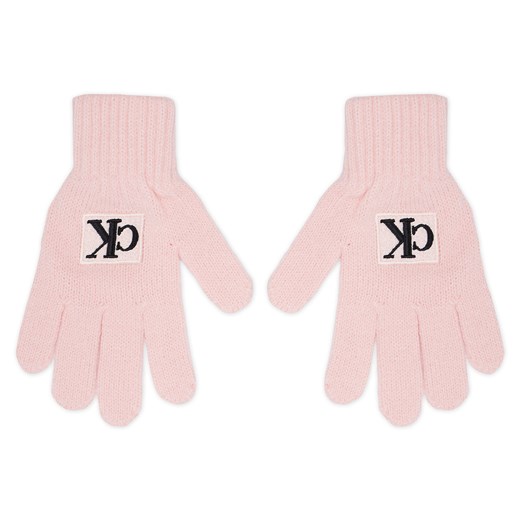 Rękawiczki dziecięce Calvin Klein Jeans Monogram IU0IU00363 Pink Blush PNK XL wyprzedaż eobuwie.pl