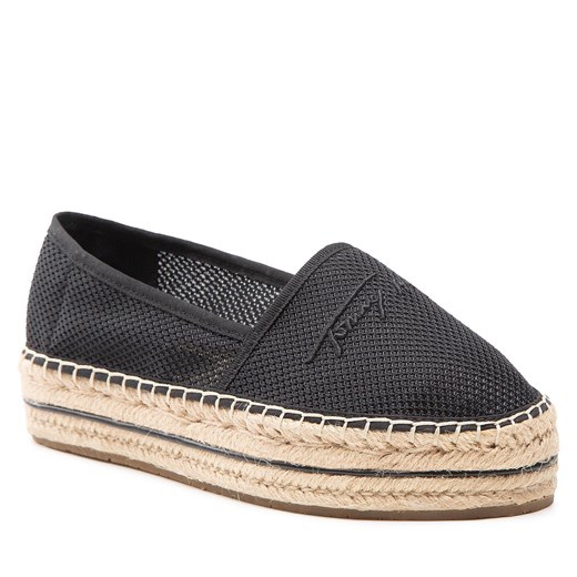 Espadryle Tommy Hilfiger Th Textured Flatform Espadrille FW0FW06433 Black BDS Tommy Hilfiger 41 eobuwie.pl