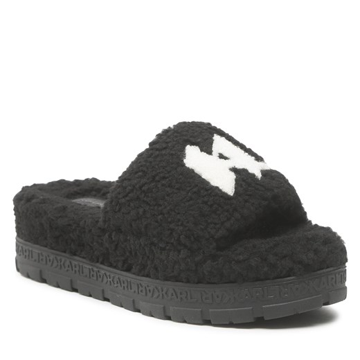 Kapcie KARL LAGERFELD KL44200 Black Synth Fur Karl Lagerfeld 40/41 eobuwie.pl