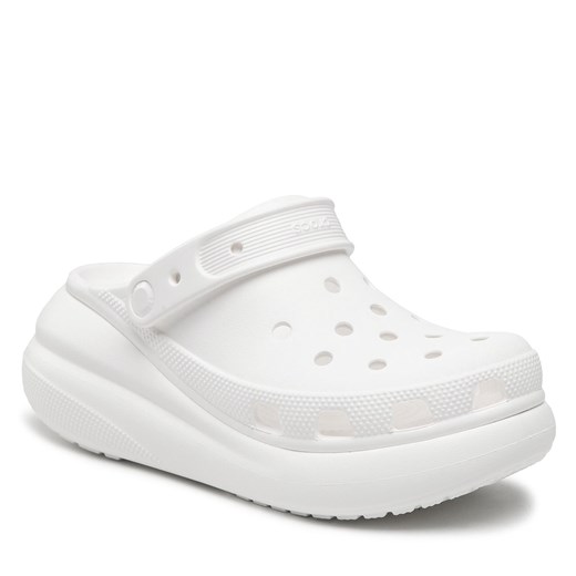 Klapki Crocs Classic Crush Clog 207521 White Crocs 38.5 wyprzedaż eobuwie.pl