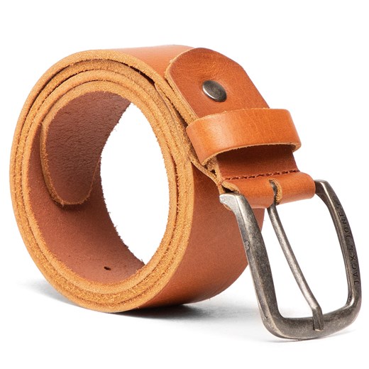 Pasek Męski Jack&Jones Jackpaul Leather Belt 12111286 Mocha Bisque ze sklepu eobuwie.pl w kategorii Paski męskie - zdjęcie 166857154