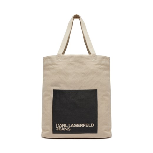 Shopper bag Karl Lagerfeld matowa na ramię 