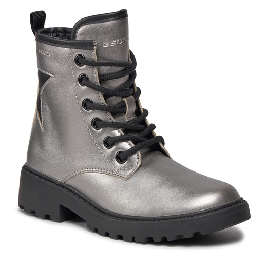 Trapery Geox Jr Casey J9420G 000NF C1363 S Dk Silver/Black Geox 34 eobuwie.pl