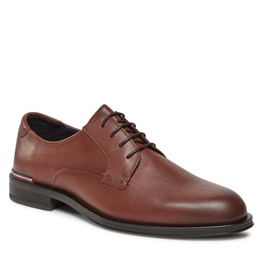 Półbuty Tommy Hilfiger Core Rwb Hilfiger Lth Shoe FM0FM04867 Winter Cognac GVI Tommy Hilfiger 40 promocyjna cena eobuwie.pl