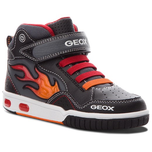 Sneakersy Geox J Gregg C J8447C 0BC14 C0048 S Black/Red Geox 28 eobuwie.pl