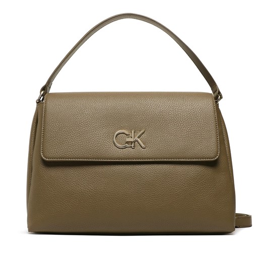 Torebka Calvin Klein Re-Lock Tote W/Flap Pbl K60K610178 LBB ze sklepu eobuwie.pl w kategorii Torby Shopper bag - zdjęcie 166863273
