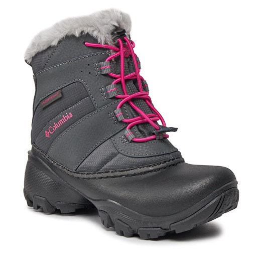 Śniegowce Columbia Youth Rope Tow™ Iii Waterproof 1637841 Dark Grey/ Haute Pink Columbia 38 wyprzedaż eobuwie.pl