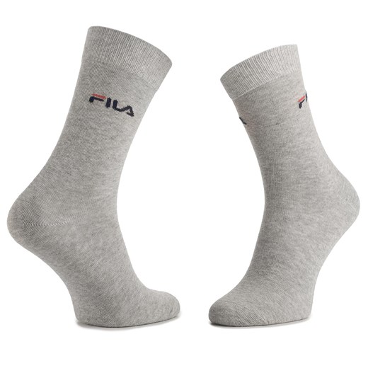 Zestaw 3 par wysokich skarpet unisex Fila F9630 Grey 400 ze sklepu eobuwie.pl w kategorii Skarpetki męskie - zdjęcie 166863551