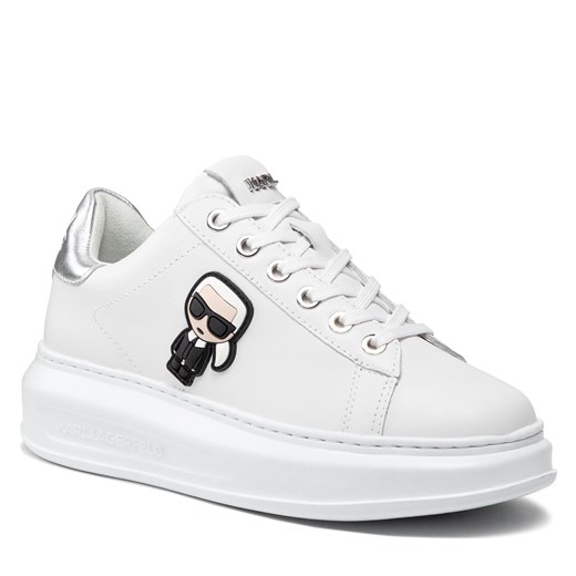 Sneakersy KARL LAGERFELD KL62530 White Lthr W/Silver Karl Lagerfeld 37 eobuwie.pl