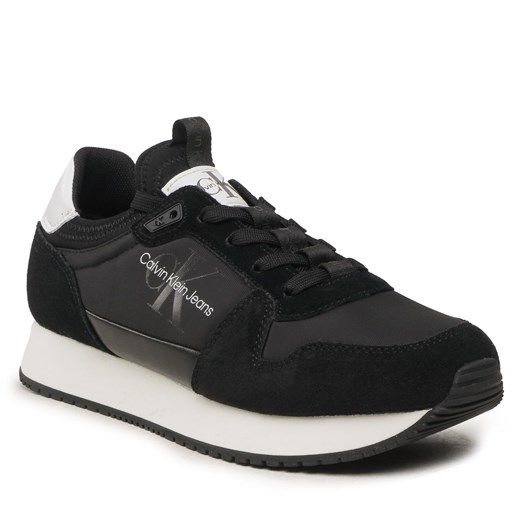Sneakersy Calvin Klein Jeans Retro Runner Laceup Refl YM0YM00742 Black/Bright 41 eobuwie.pl