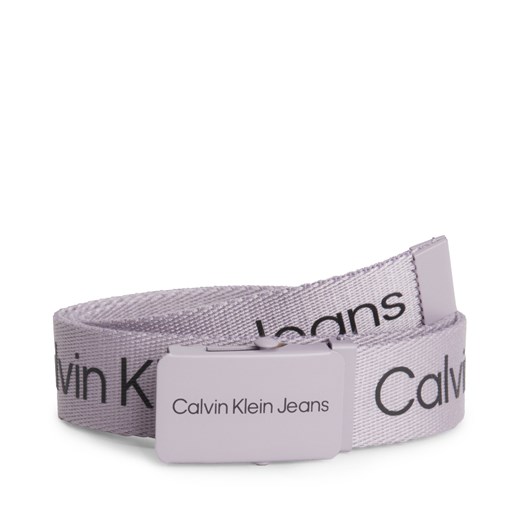 Pasek Dziecięcy Calvin Klein Jeans Canvas Logo Belt IU0IU00125 PCI S/M wyprzedaż eobuwie.pl