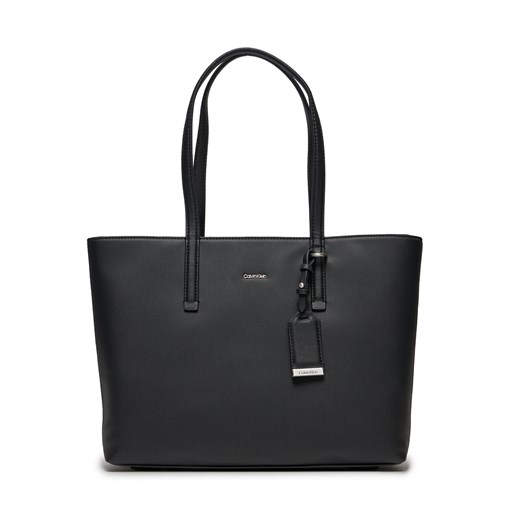 Torebka Calvin Klein Ck Must Shopper Md K60K610736 Czarny ze sklepu eobuwie.pl w kategorii Torby Shopper bag - zdjęcie 166869593