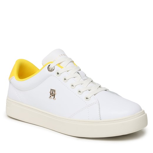 Sneakersy Tommy Hilfiger Elevated Essential Court Sneaker FW0FW07377 White/Vivid Tommy Hilfiger 37 promocja eobuwie.pl