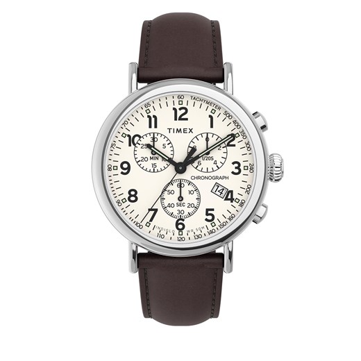 Zegarek Timex Standard Chronograph TW2V27600 Brown ze sklepu eobuwie.pl w kategorii Zegarki - zdjęcie 166872104