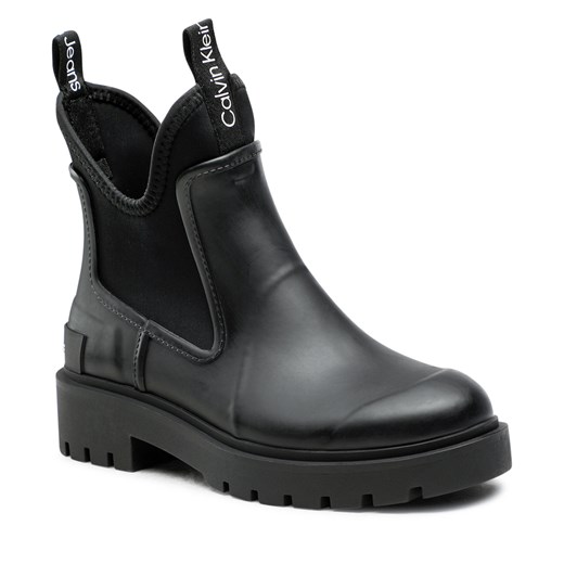 Kalosze Calvin Klein Jeans Mid Rainboot Chelsea YW0YW01034 Black BDS 40 eobuwie.pl promocja