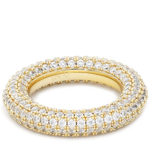 Pierścionek Luv AJ Pave Amalfi Ring PH18-PBAR-G Gold Luv Aj 7 wyprzedaż eobuwie.pl