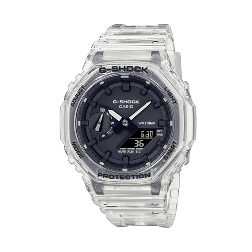 Zegarek G-Shock GA-2100SKE-7AER Biały ze sklepu eobuwie.pl w kategorii Zegarki - zdjęcie 166875664
