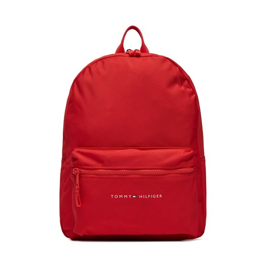 Plecak Tommy Hilfiger Th Essential Backpack AU0AU01864 Czerwony ze sklepu eobuwie.pl w kategorii Plecaki - zdjęcie 166876880