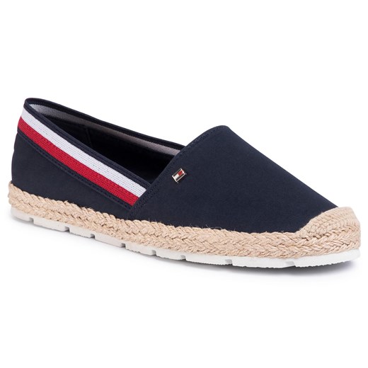 Espadryle Tommy Hilfiger Basic Tommy Corporate Espadrille FW0FW04738 Desert Sky Tommy Hilfiger 41 promocyjna cena eobuwie.pl