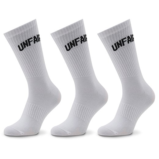 Zestaw 3 par wysokich skarpet unisex Unfair Athletics Curved UNFR22-165 White ze sklepu eobuwie.pl w kategorii Skarpetki męskie - zdjęcie 166877610