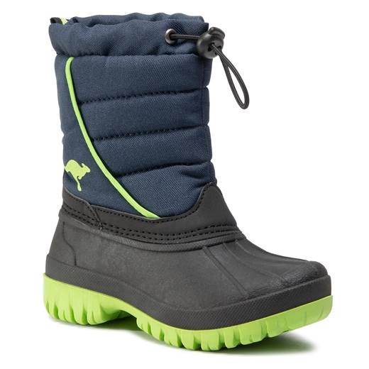 Śniegowce KangaRoos K-Ben 18672 000 4054 M Dk Navy/Lime Kangaroos 28 okazja eobuwie.pl