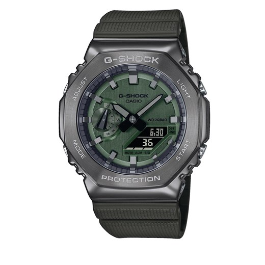 Zegarek G-Shock GM-2100B-3AER Zielony ze sklepu eobuwie.pl w kategorii Zegarki - zdjęcie 166880002