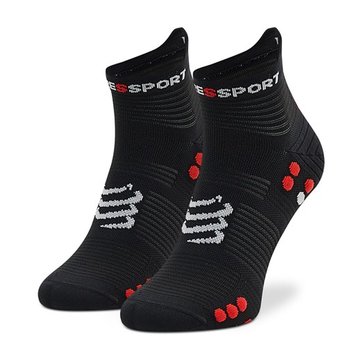 Skarpety wysokie unisex Compressport Pro Racing Socks V4.0 Run Low XU00047B_906 Black/Red ze sklepu eobuwie.pl w kategorii Skarpetki męskie - zdjęcie 166880902