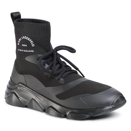 Sneakersy KARL LAGERFELD KL51641 Black Knit Textile/Mono Karl Lagerfeld 43 eobuwie.pl
