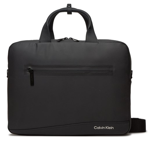 Torba na laptopa Calvin Klein Rubberized Conv Laptop Bag K50K511712 Czarny ze sklepu eobuwie.pl w kategorii Torby na laptopa - zdjęcie 166882662