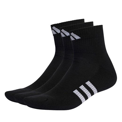 Zestaw 3 par niskich skarpet unisex adidas Performance Cushioned Mid-Cut Socks 3 Pairs IC9519 Black/Black/Black ze sklepu eobuwie.pl w kategorii Skarpetki damskie - zdjęcie 166883192