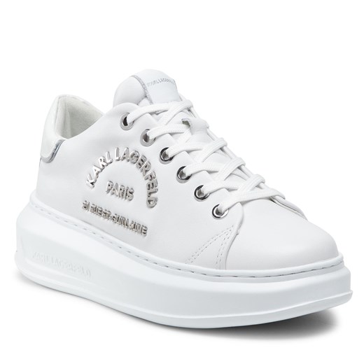 Sneakersy KARL LAGERFELD KL62539 White Lthr W/Silver Karl Lagerfeld 36 eobuwie.pl