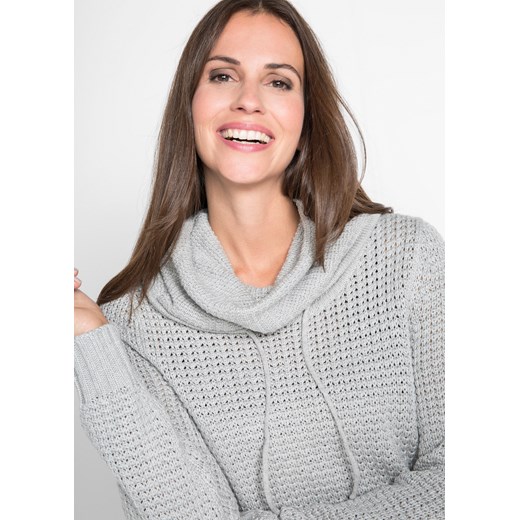 Sweter z golfem z troczkami 48/50 bonprix