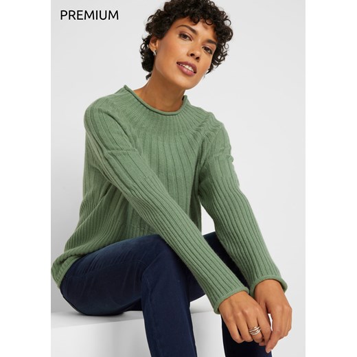 Sweter wełniany z materiału z domieszką Good Cashmere Standard® 52/54 bonprix