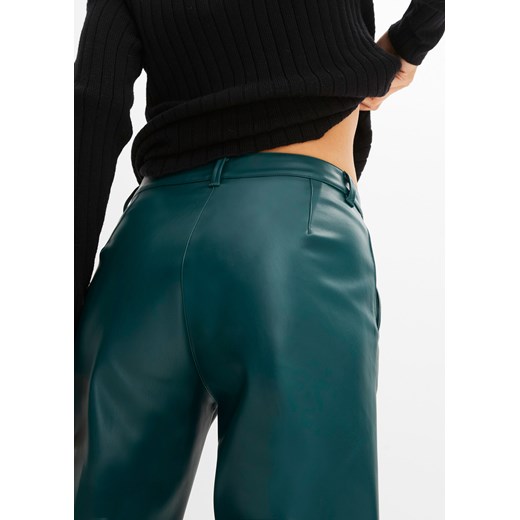 Spodnie culotte ze sztucznej skóry 40 bonprix