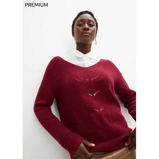 Sweter z domieszką wełny 36/38 bonprix