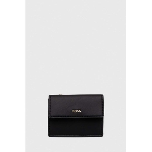 BOSS portfel damski kolor czarny ze sklepu ANSWEAR.com w kategorii Portfele damskie - zdjęcie 166929140