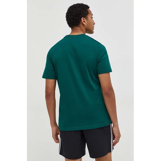 adidas t-shirt bawełniany męski kolor zielony z nadrukiem S ANSWEAR.com