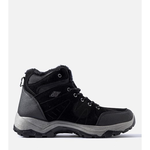Czarne ocieplane buty trekkingowe Fiorenzo ze sklepu gemre w kategorii Buty zimowe męskie - zdjęcie 166930072