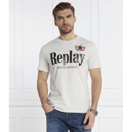 Replay T-shirt | Regular Fit ze sklepu Gomez Fashion Store w kategorii T-shirty męskie - zdjęcie 166939094