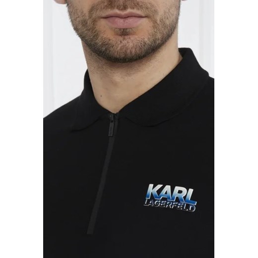 T-shirt męski czarny Karl Lagerfeld z krótkimi rękawami