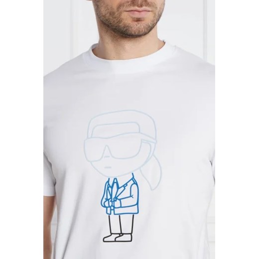 T-shirt męski Karl Lagerfeld z elastanu z krótkim rękawem