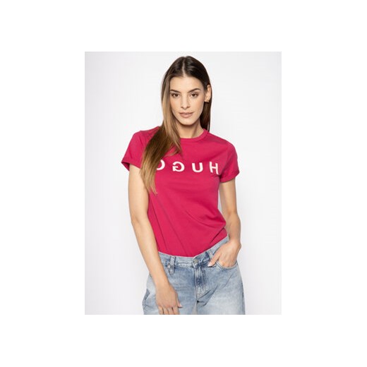 Hugo T-Shirt 50411036 Różowy Slim Fit M MODIVO promocyjna cena