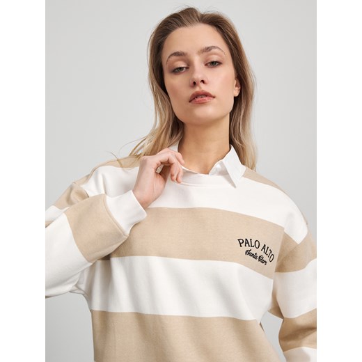 Sinsay - Bluza w paski - beżowy Sinsay XL Sinsay