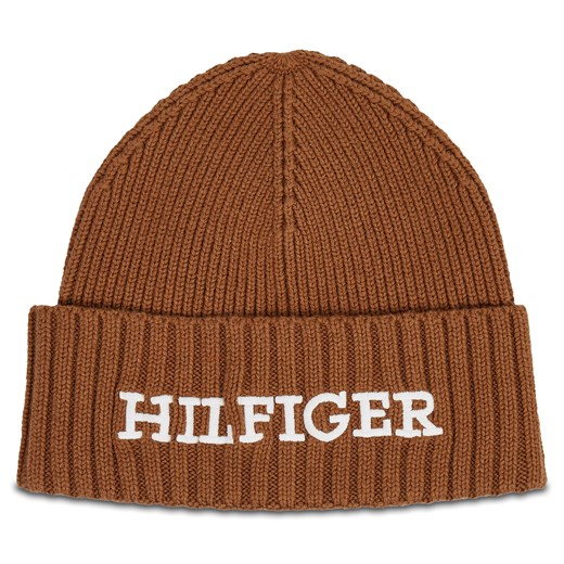 Czapka Tommy Hilfiger Monotype Beanie AM0AM11737 Beżowy ze sklepu eobuwie.pl w kategorii Czapki zimowe męskie - zdjęcie 166953244