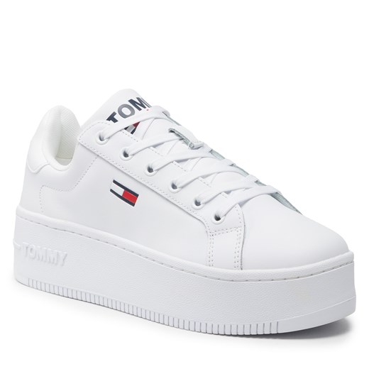 Sneakersy Tommy Jeans Flatform Essential EN0EN01731 White YBR Tommy Jeans 39 eobuwie.pl